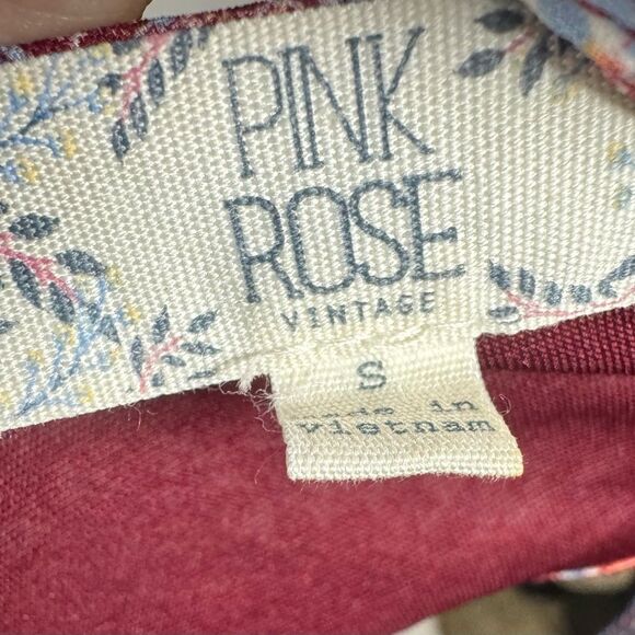 Pink Rose boho vneck shift dress size small - Picture 5 of 5